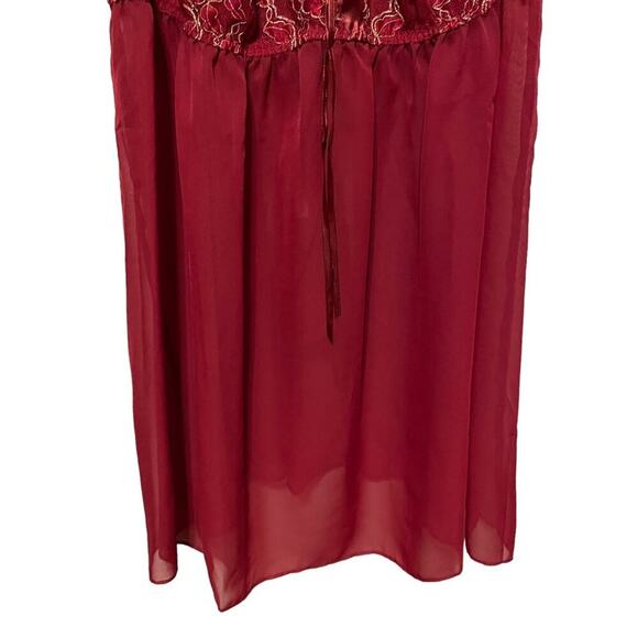 NWT Cacique Red Lace Nightie w/thong - Picture 7 of 10
